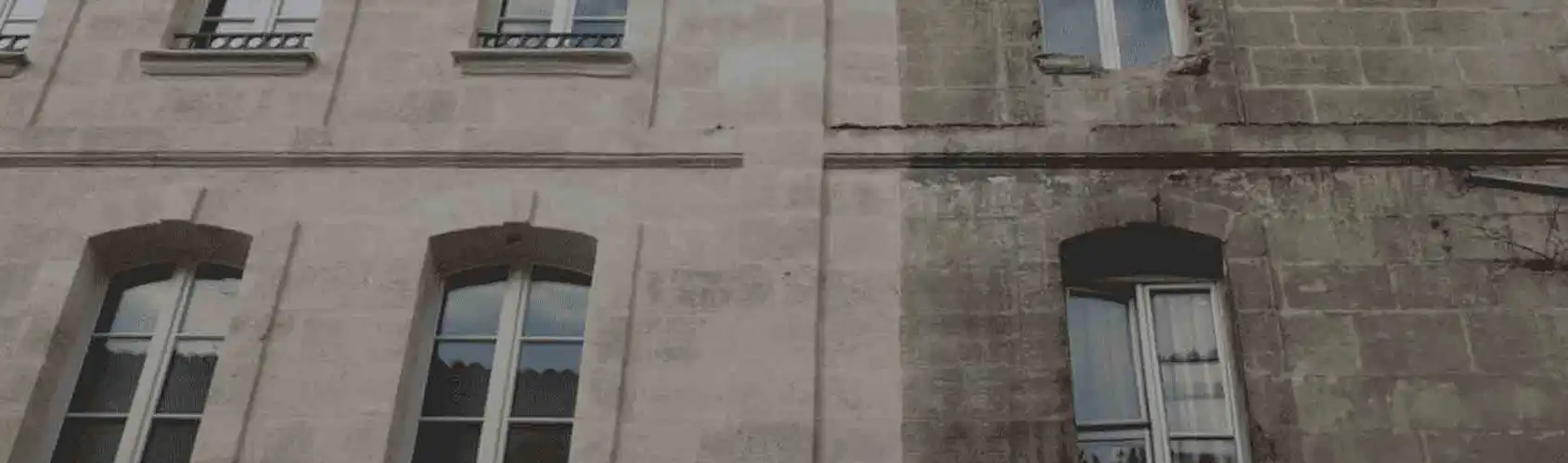 Professional stone cleaning and decontamination for architectural and façade stone surfaces