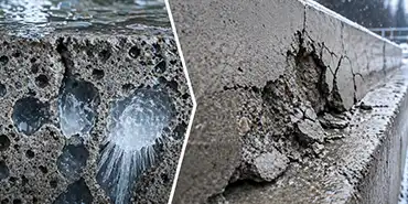 Freeze-Thaw Damage in Concrete (Causes & Protection)