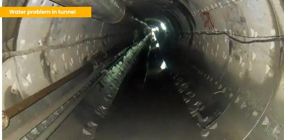 Water problem in tunnel 