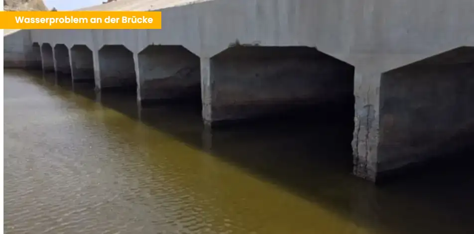 Wasserproblem an der Brücke