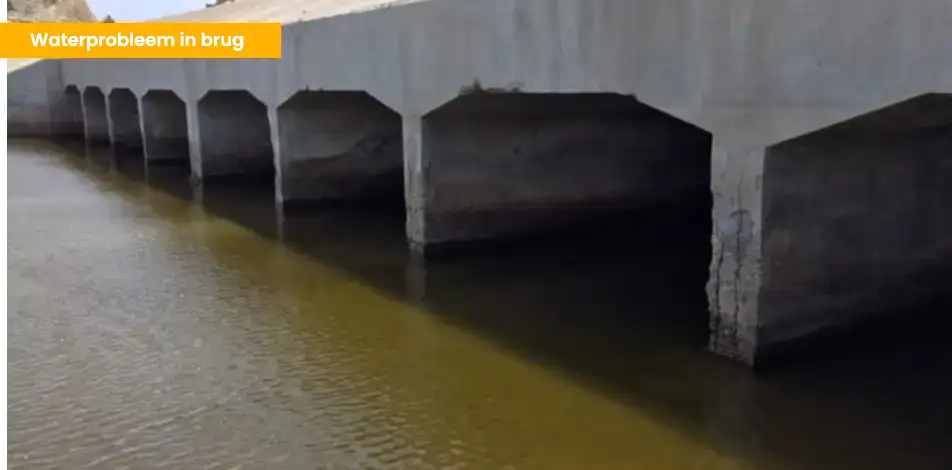 Waterprobleem in brug