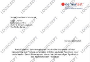 Dermatological test skin tolerance