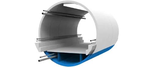 What is the method of waterproofing the Basement  of the Tunnel?