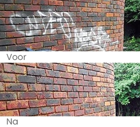 Milde graffiti verwijderaar