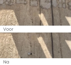 Micro-scheur reparatie voor beton