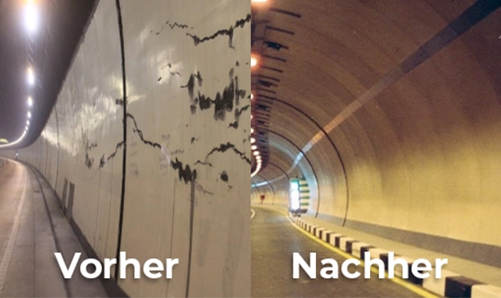 Wie macht man die Lücken des Tunnels wasserdicht?