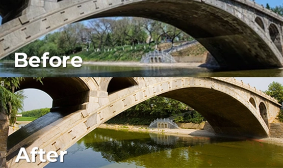 How do you waterproof  Underdeck of the historical Bridge?