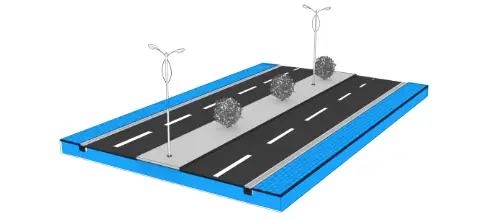 Wie erfolgt die Abdichtung der Lücken in der Straße?