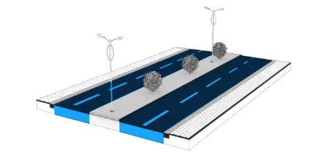 What is the method of waterproofing the Ground of the Road?