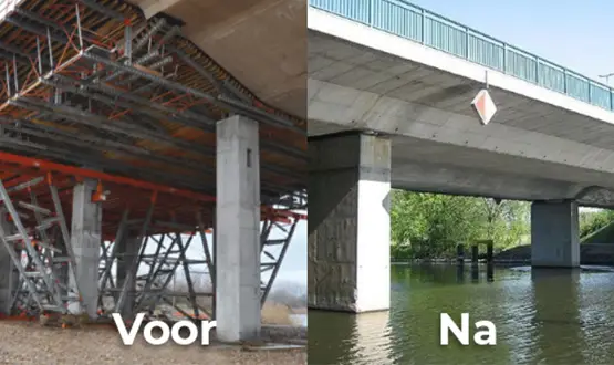 Hoe maak je de fundering van de structuur voor het onderdek van de brug?