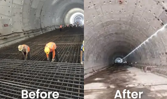 How to do the foundation of the structure for the floor of the Tunnel?