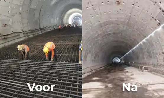 Hoe maak je de fundering van de structuur voor de vloer van de tunnel?