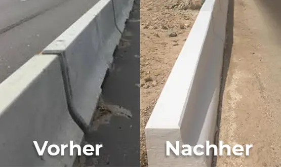 Wie erstellt man das Fundament der Struktur für die Außenseite der Barriere?