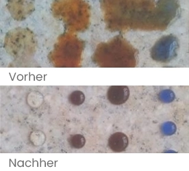 Steinschutz gegen Flüssigkeiten