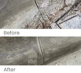 Sealing expansion cracks in concrete