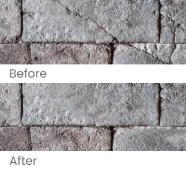 Sealing expansion cracks in stone