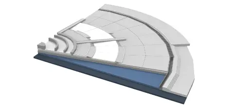 Wat is de methode voor funderingsisolatie van een constructie voor de pre-fundering van een plein?