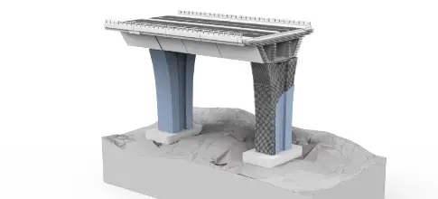 Wat is de methode voor funderingsisolatie van de structuur voor de muur van de brug?