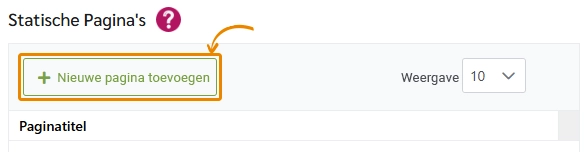 Hoe een nieuwe statische pagina maken in Ciriks Site Builder
