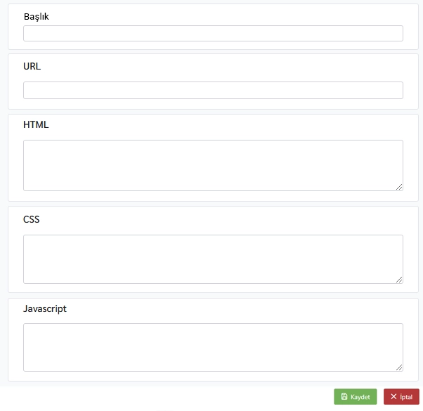 Ciriks Site Builder'da Yeni Statik Sayfa Yapılandırma
