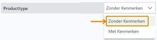 hoe productgegevens te configureren en het producttype zonder kenmerk te selecteren op het Ciriks dashboard