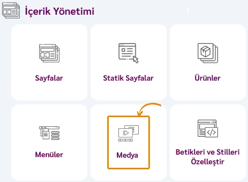 Medya kategorilerini yönetme ve düzenleme