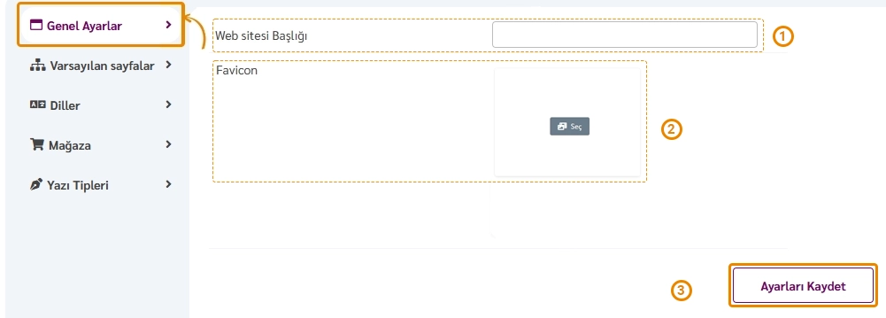 Ciriks Site Builder'da site başlığı ve favicon nasıl özelleştirilir