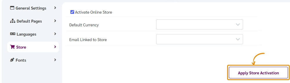 How to apply and finalize online store activation?
