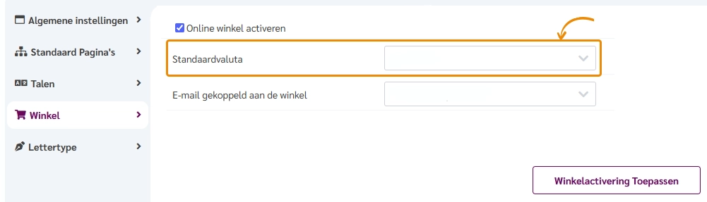 Hoe stel je de standaardvaluta in voor je online winkel?