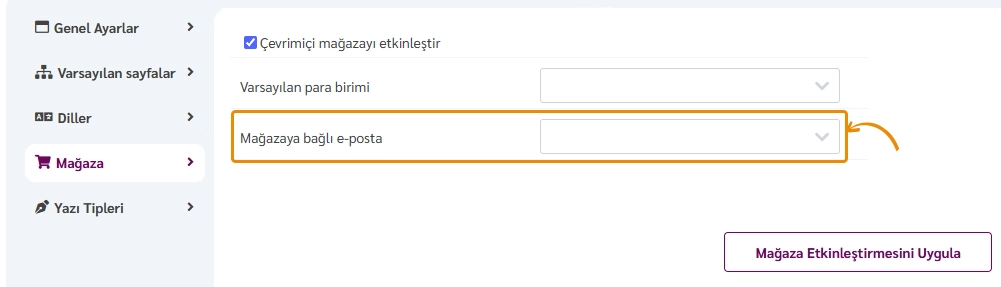 Çevrimiçi mağazanıza iletişim için nasıl e-posta bağlarsınız?