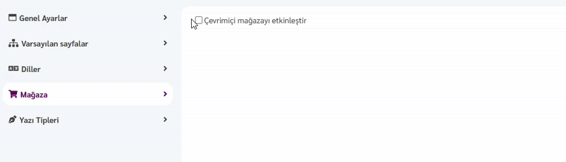 Ciriks Site Builder'da çevrimiçi mağazanızı nasıl etkinleştirirsiniz?