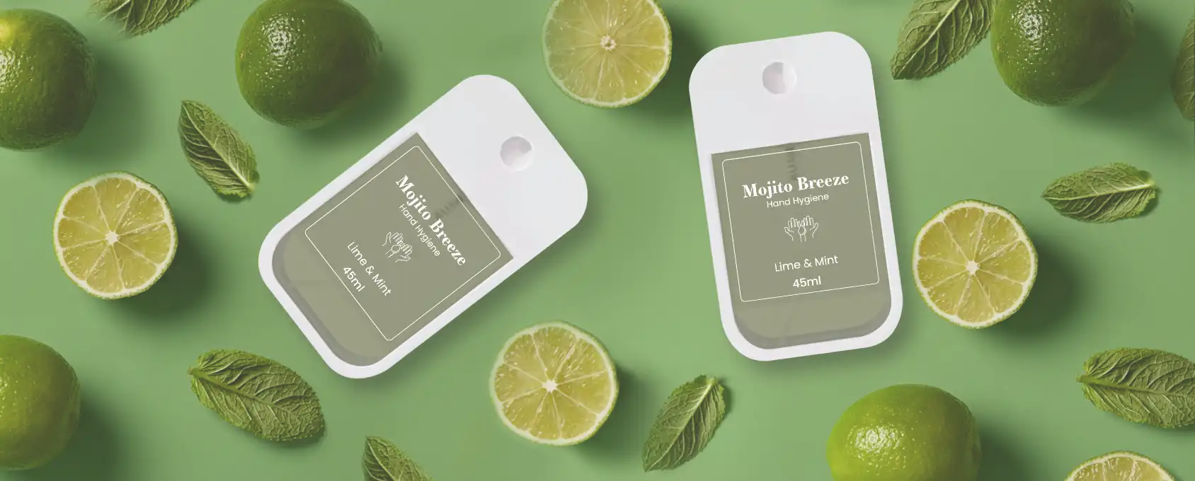 99.99% germ protection hand sanitizer with mint-lime fragrance  