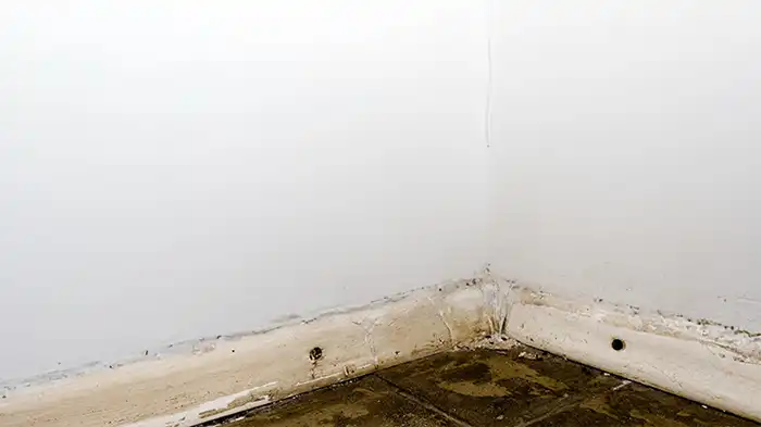 Logic Water after waterproblems in wall with capillary moisture