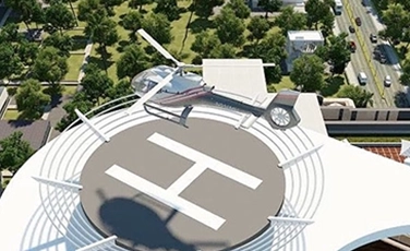 Hubschrauberlandeplatz Reparatur