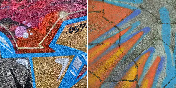 graffiti on porous stone surface difficult to remove