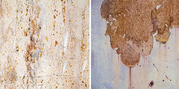 hoe verwijder je roestvlekken van steen- en betonterrassen?